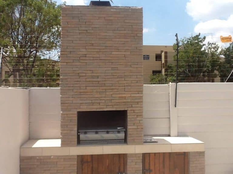 Braai cladding completed